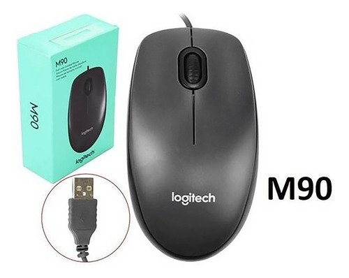 Mouses  LOGITECH M90 WIRED USB BLACK (910-004053)