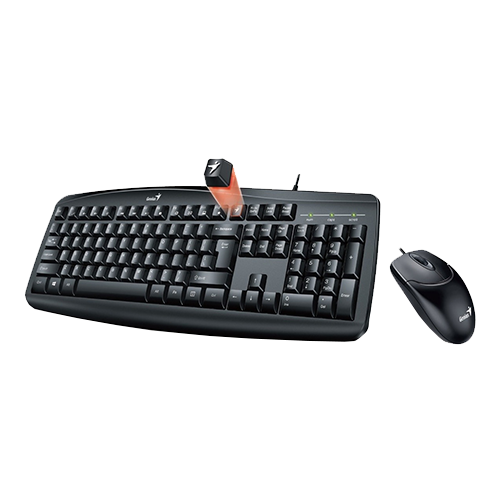 TECLADO Y MOUSE GENIUS SMART WIRED USB BLACK (SMART KM-200 BLACK USB))