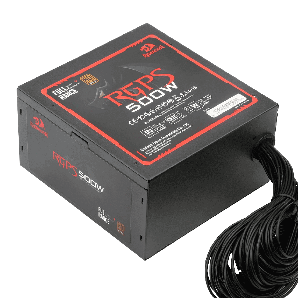 FUENTE 500W REDRAGON 80 PLUS BRONZE RGPS GC-PS001 (6950376753571)