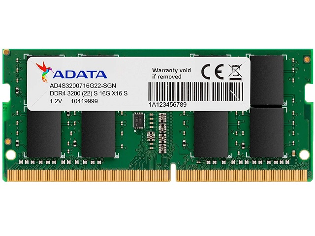 MEMORIAS SO-DIMM DDR4 16384MB 16GB 3200MHZ ADATA BLISTER (AD4S320016G22-SGN)