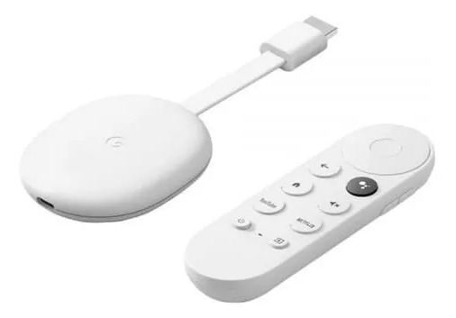 GOOGLE CHROMECAST 4 HD C/CONTROL VOZ S/FUENTE BLANCO