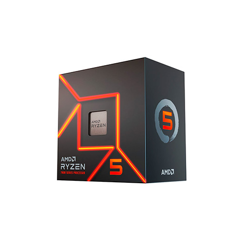 Procesadores  AMD RYZEN 5 7600 6C 3.8GHZ 5.1GHZ 38MB CACHE AM5 (100-100001015BOX) (730143314572)
