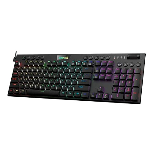 Teclado REDRAGON K619 HORUS TIPO RGB MECANICO LATINO SWITCH DUST-PROOF RED (K619-RGB) (6950376710796)