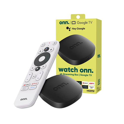 ONN GOOGLE TV BOX 4K NEGRO HDMI CON CONTROL REMOTO SIN FUENTE