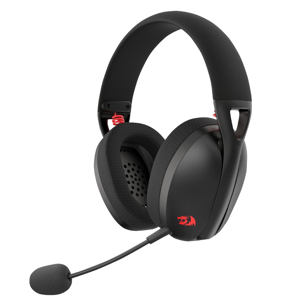 Auricular REDRAGON IRE PRO UTRA LIGHT CONNECTION WITH USB RECEIVER, BLUETOOTH AND CABLE BLACK (H848) (6950376715357)