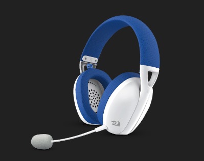 Auricular REDRAGON IRE PRO UTRA LIGHT WIRELESS-WIRE CONNECTION WHITE-BLUE (H848B) (6950376715395)