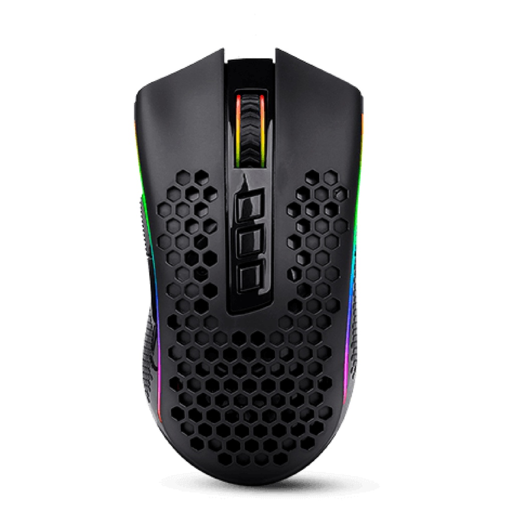 Mouses  REDRAGON M808-KS STORM PRO WIRED-WIRELESS DUAL MODE 16000 DPI 8 BOTONES BLACK (M808-KS)-(6950376781277)