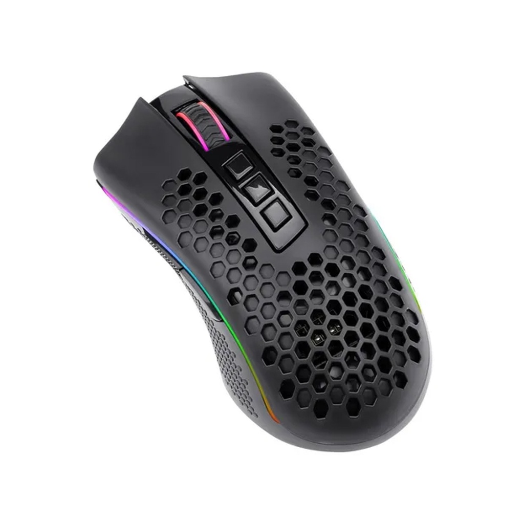 Mouses  REDRAGON M808-KS STORM PRO WIRED-WIRELESS DUAL MODE 16000 DPI 8 BOTONES BLACK (M808-KS)-(6950376781277)