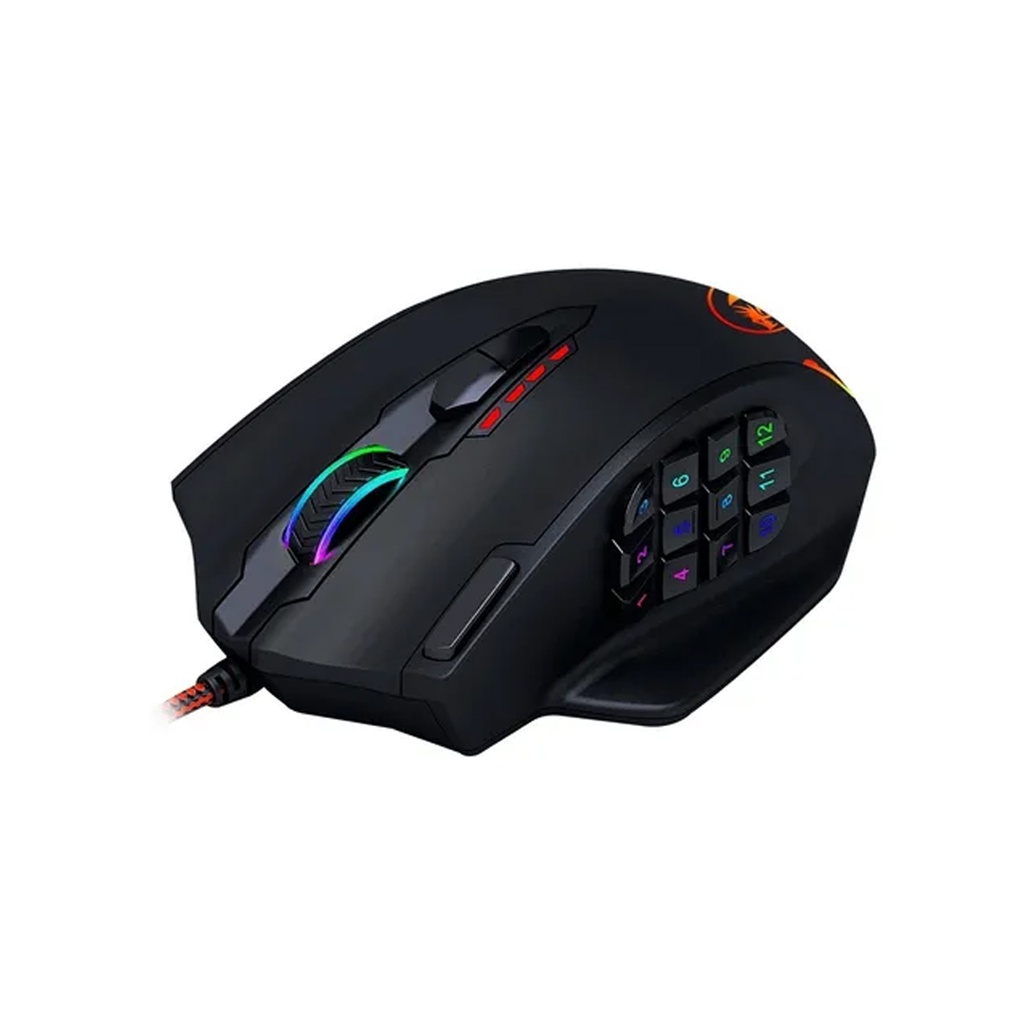 Mouses  REDRAGON M908 IMPACT BLACK 18 BOTONES 12400DPI (M908) (6950376783226)