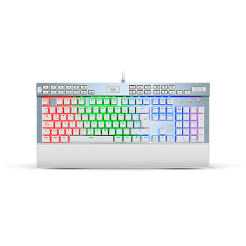 Teclado REDRAGON YAMA WHITE RGB MECANICO SWITCH VIOLET LATINO (K550W-RGB-1) (6950376751447)