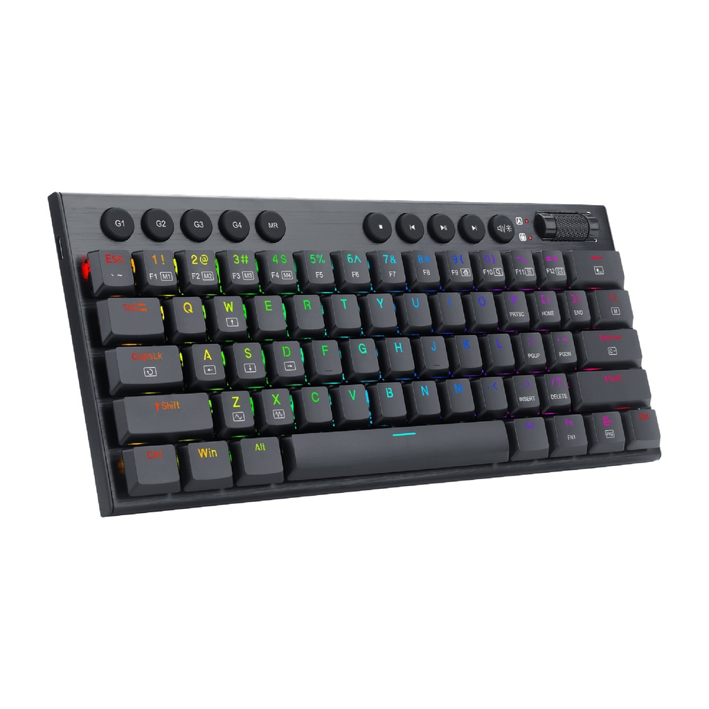 Teclado REDRAGON K632 HORUS MINI PRO BLACK TIPO RGB WIRELESS-USB SWICH RED MECANICO INGLES (K632RGB-PRO) (6950376717481)