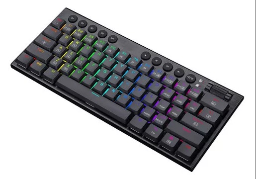 Teclado REDRAGON K632 HORUS MINI PRO BLACK TIPO RGB WIRELESS-USB SWICH RED MECANICO INGLES (K632RGB-PRO) (6950376717481)