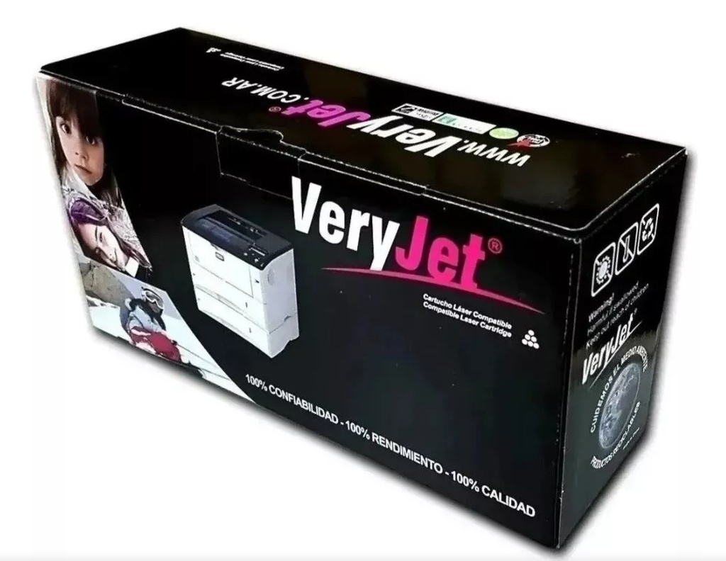 VERYJET PANTUM P2500 NEGRO ALTERNATIVO CON CHIP (PD-211)