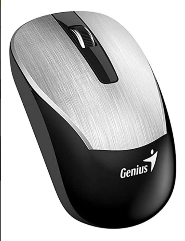 Mouse GENIUS ECO-8015 RECHARGEABLE BLACK/SILVER WIRELESS (ECO-8015 SILVER)