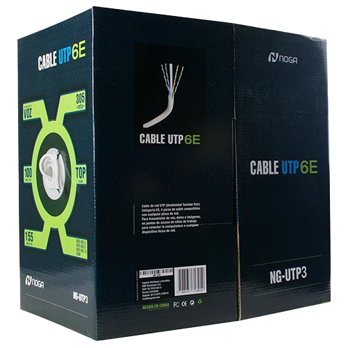 BOBINA NOGANET CABLE DE RED UTP C6E INTERIOR 305M (NG-UTP3)