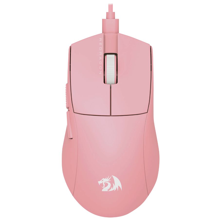 Mouses  REDRAGON M724P KING 12400 DPI 5 BOTONES ROSA (M724P)-(6950376722003)