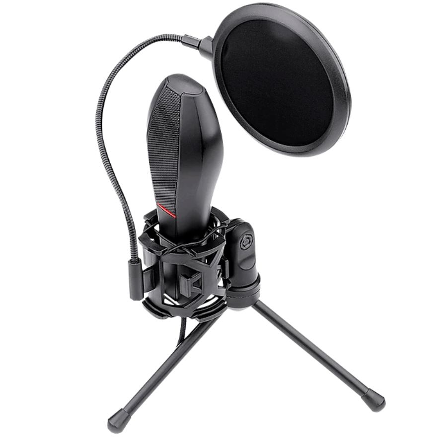 Micrófonos REDRAGON QUASAR 2 USB STUDIO MICROPHONE KIT BLACK (GM200-1) (6950376780898)
