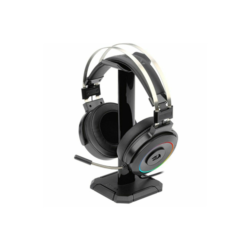 Auricular REDRAGON LAMIA 2 GAMING CONNECTION USB WIRE VIRTUAL 7.1 RGB BLACK SUPPORT INCLUDED (H320RGB-1) (6950376777010)