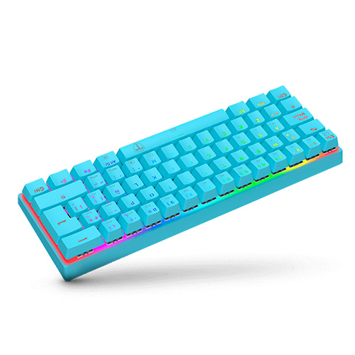 Teclado T DAGGER ARENA SKY BLUE TIPO RGB MECANICO SWITCH DUST-PROOF RED LATINO (T-TGK321B-RGB) (6950376713636)