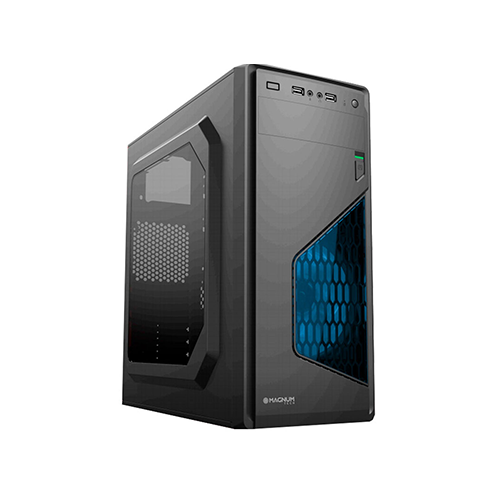 GABINETE MAGNUMTECH NEGRO FAN FRGB 120MM X1 VENTA LATERAL TRANSPARENTE SIN FUENTE SIN KIT (MT-436B)