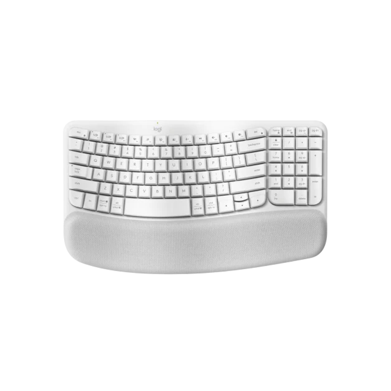 TECLADO LOGITECH WIRELESS WAVE KEYS ERGO WHITE ESP 920-012279 (1557)