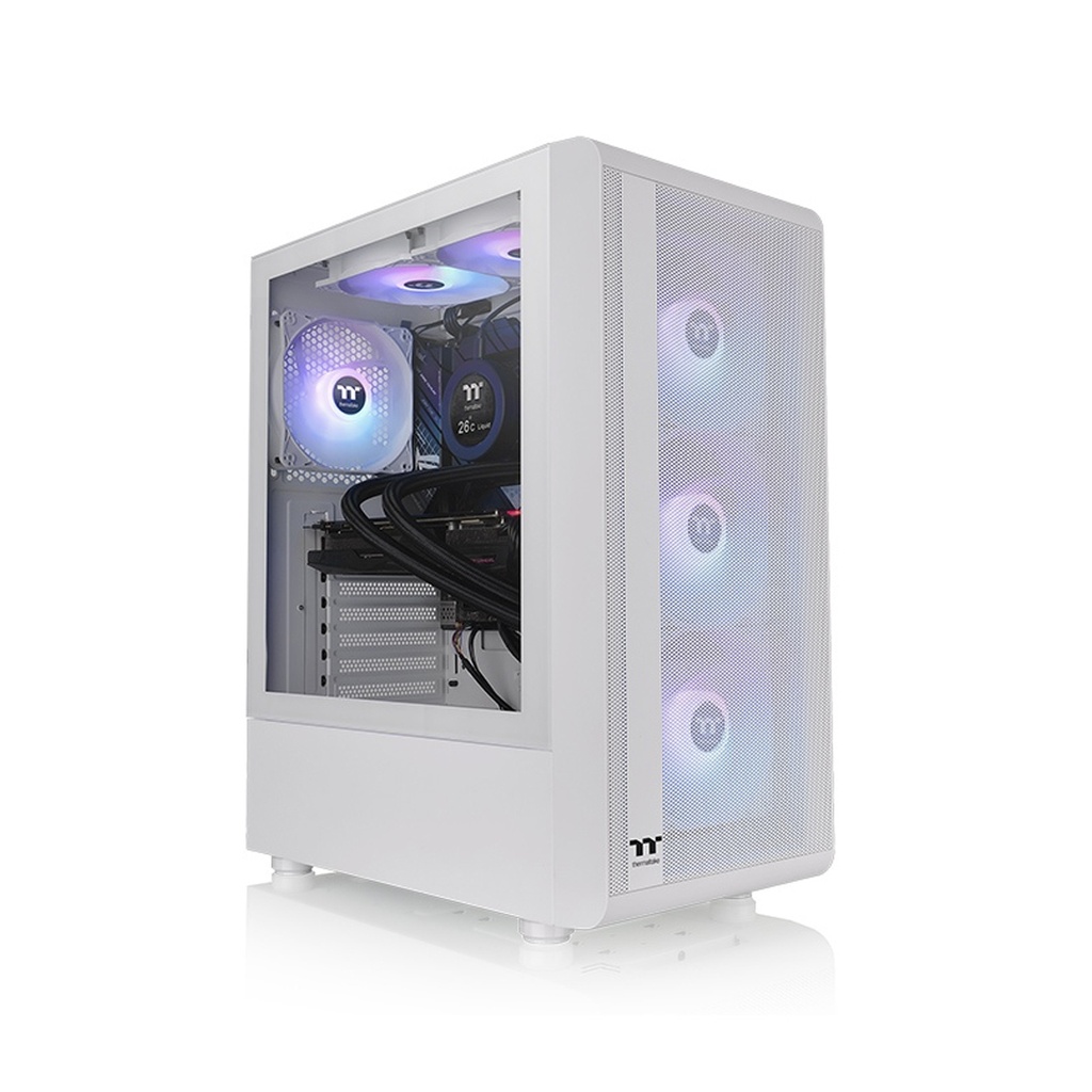Gabinete THERMALTAKE S200 PLUS TG ARGB SNOW WHITE TEMPERED GLASS (CA-1X2-00M6WN-01)