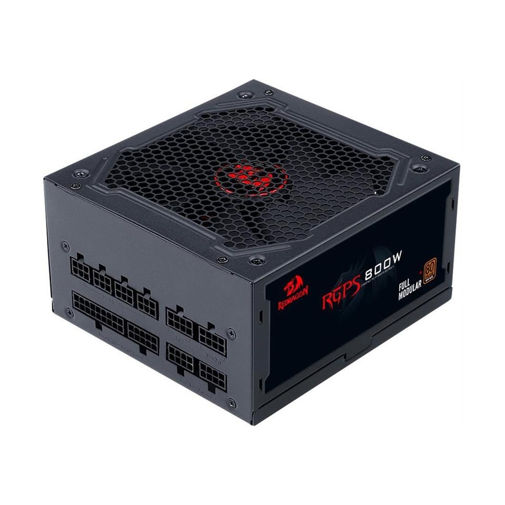 FUENTE 800W REDRAGON 80 PLUS BRONZE FULL MODULAR RGPS PCIE 5.1 (GC-PS011 V2) (6950376705433)