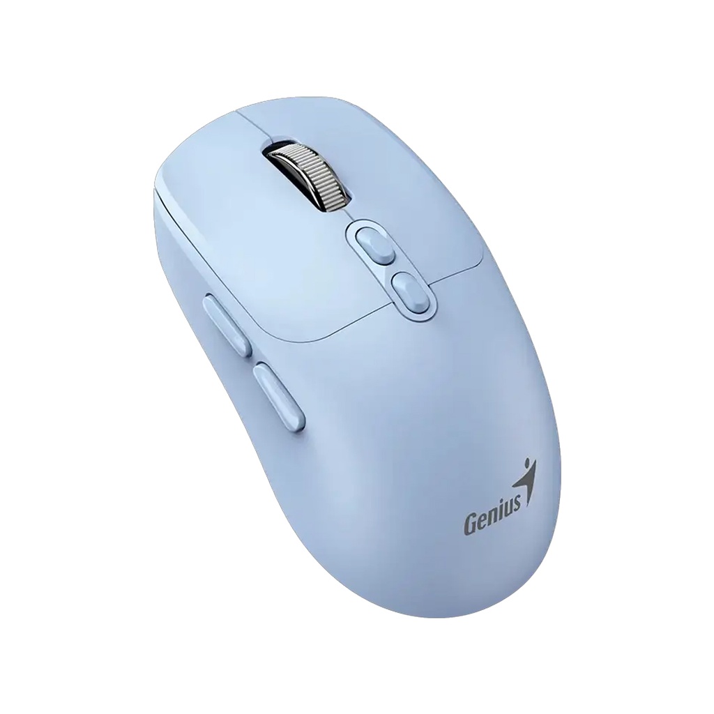 MOUSE GENIUS SILENT BLUE CONNECTOR USB WIRELESS 2.4 - BLUETOOTH (NX-8080S BT)