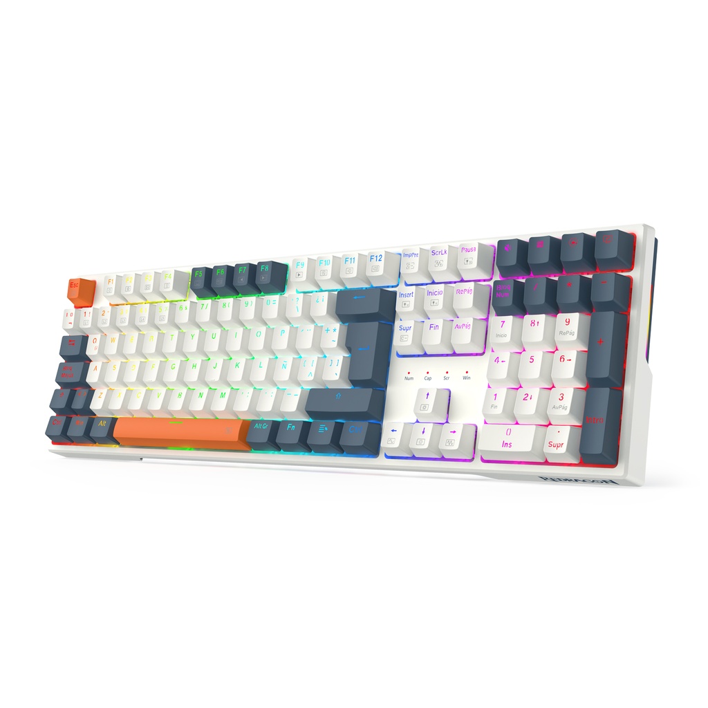 TECLADO  Y MOUSE KIT REDRAGON SIZE TRUNDLE K668 RGB SWITCH RED LATINO (6950376728722)