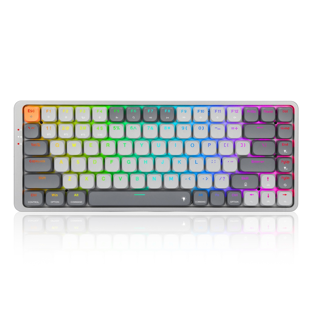 Teclado REDRAGON K652GG AZURE PRO TIPO USB WIRED - WIRELESS 2.4GHZ BLUETOOTH RGB MECANICO LATINO SWITCH DUST-PROOF RED (K652GG-RGB-PRO) (6950376727817)