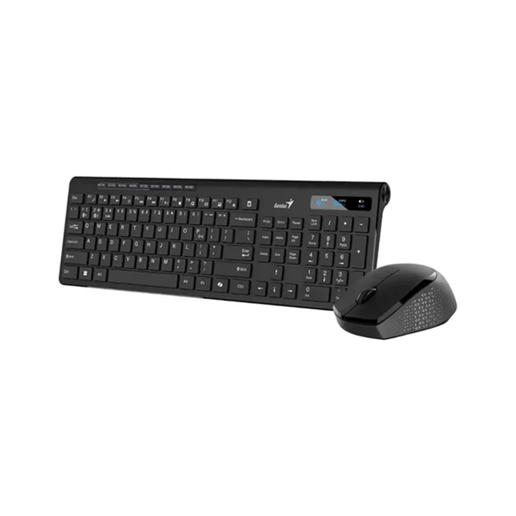 TECLADO Y MOUSE GENIUS WIRELESS 2.4GHZ AND BLUETOOTH BLACK SLIMSTAR 8230 COPILOT KEY IA (SLIMSTAR IA 8230 BLACK)