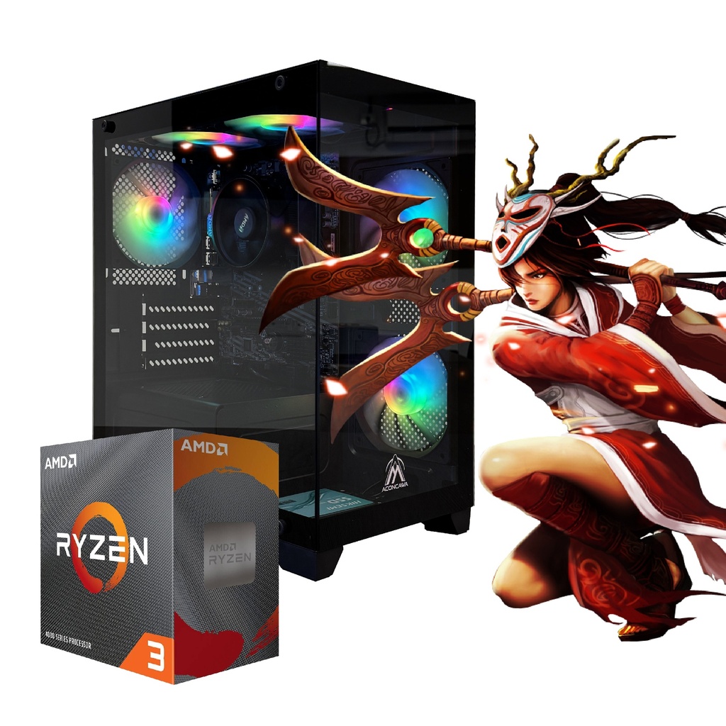 PC GAMER RYZEN 3 3200G 16GB 480GB KIT RGB WIFI NEBULA