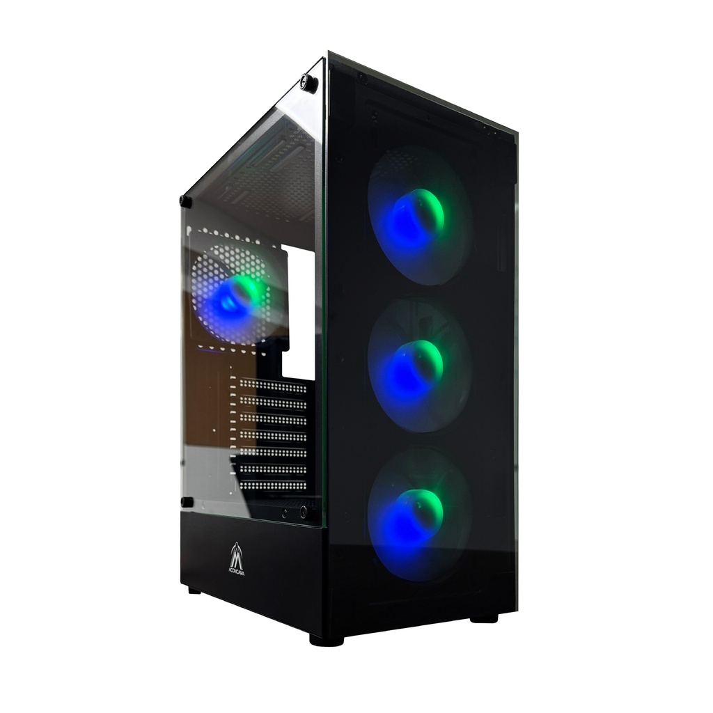 GABINETE ACONCAWA NOXEN 4 COOLER FAN ARGB MICRO ATX Y ATX (ACW-505) SIN FUENTE